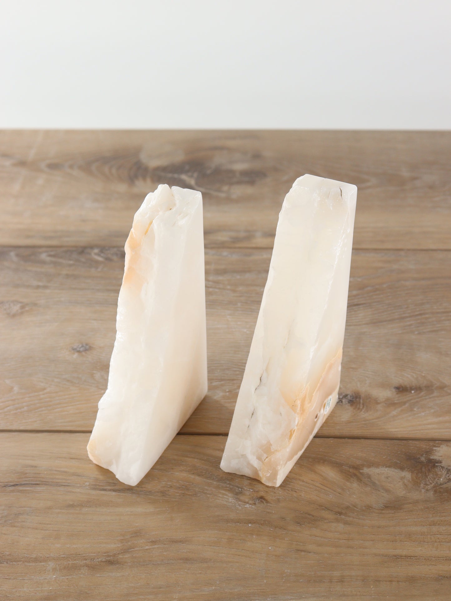 Rustic White Rough Onyx Bookends - Expert Supplier of Wholesale Crystals & Bulk Gemstones