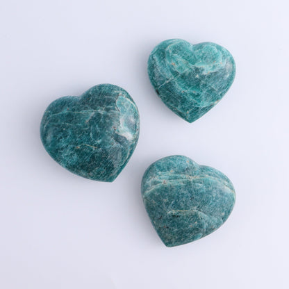 Amazonite Hearts Set of 12 - Expert Wholesale and Supplier of Wholesale Crystals & Bulk Gemstones, ["Amazonite","Hearts","Madagascar"]