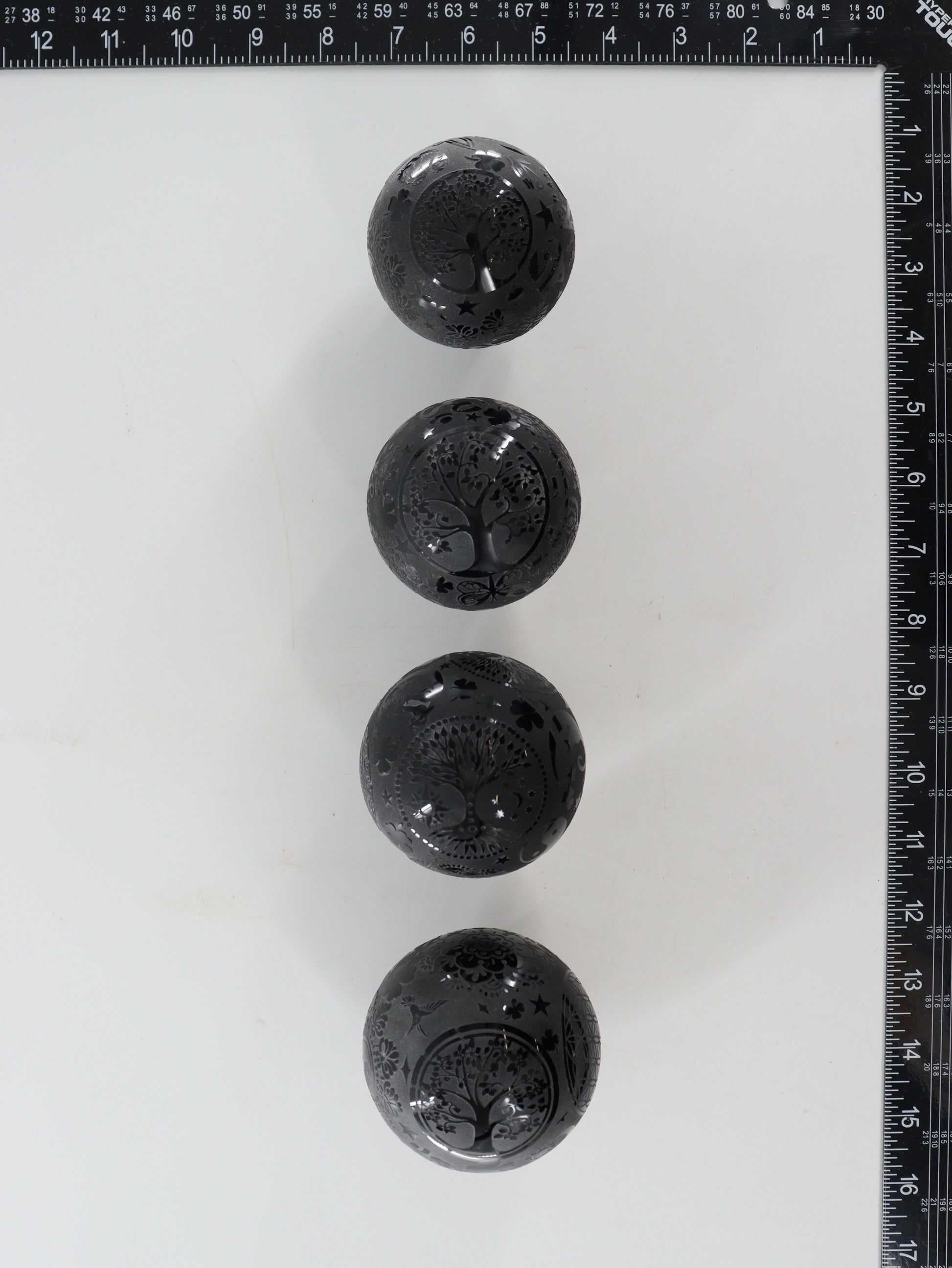 Obsidian Spheres Set of 4 - Expert Supplier of Wholesale Crystals & Bulk Gemstones
