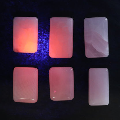 Pink Mangano Calcite Rectangles Set of 12