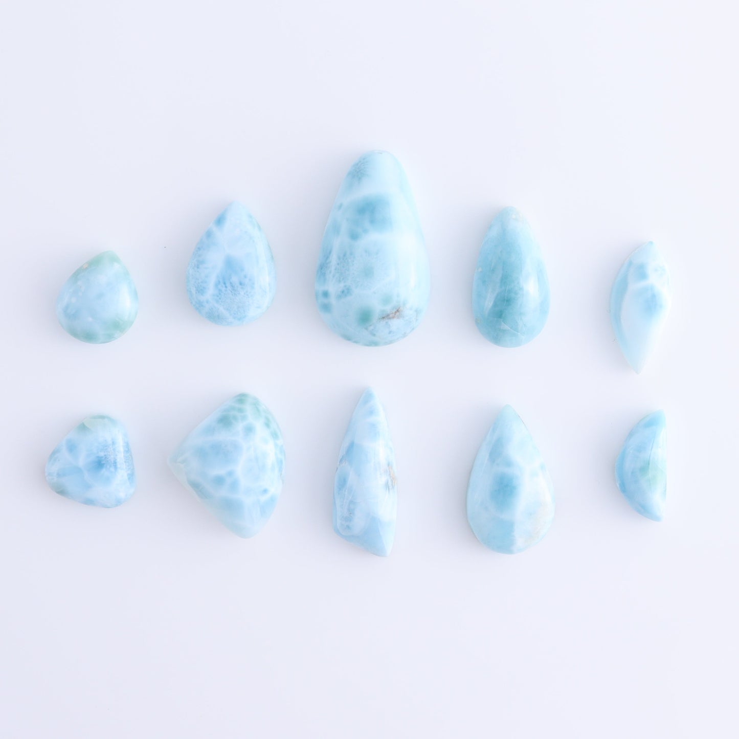 Larmiar Cabs Set of 10 - Expert Wholesale and Supplier of Wholesale Crystals & Bulk Gemstones, ["Cabs","Freeform","Freeforms","Larimar"]