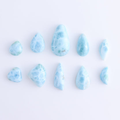 Larmiar Cabs Set of 10 - Expert Wholesale and Supplier of Wholesale Crystals & Bulk Gemstones, ["Cabs","Freeform","Freeforms","Larimar"]