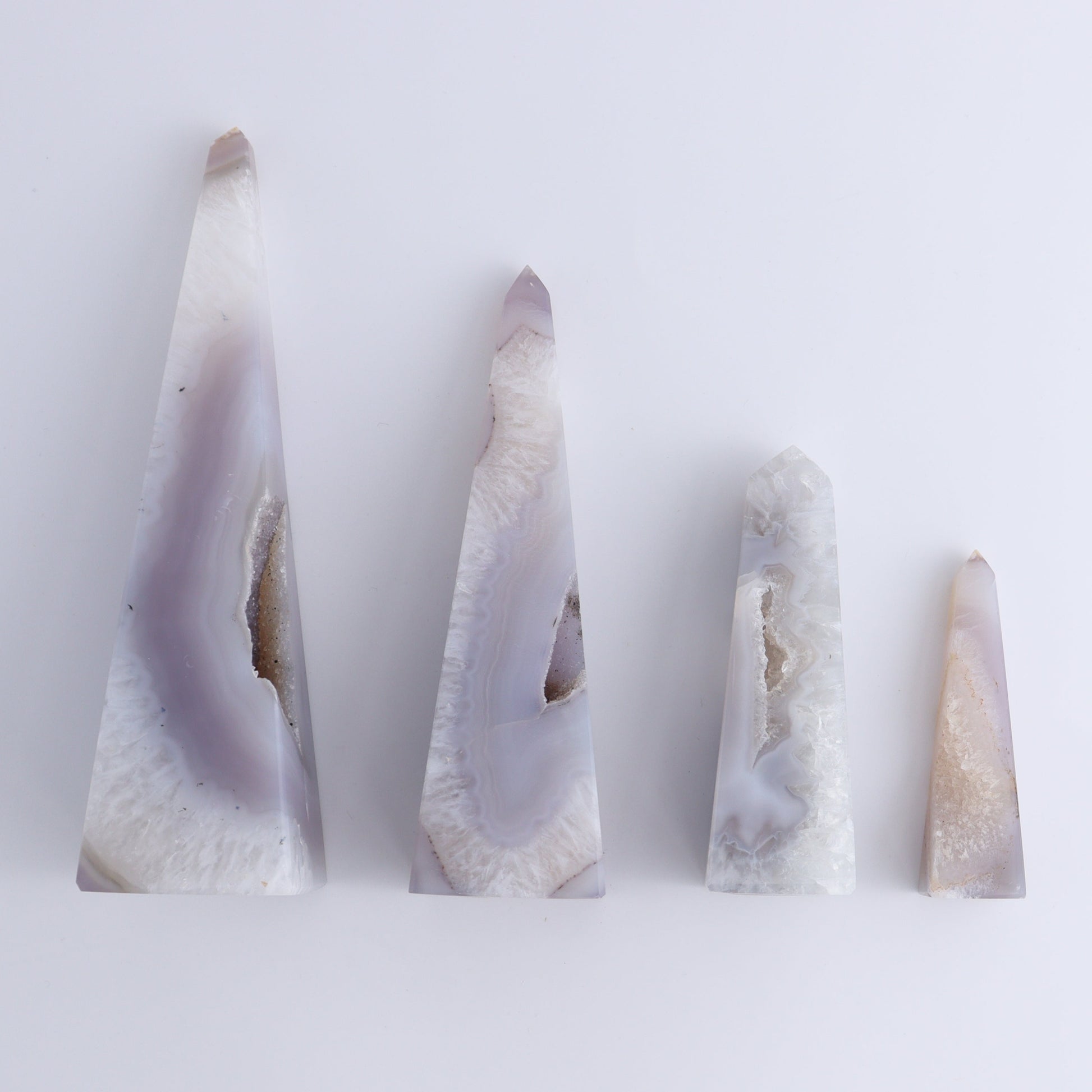 Agate Obelisk Set of 4 - Expert Wholesale and Supplier of Wholesale Crystals & Bulk Gemstones, ["Agate","Brazil","Obelisk"]
