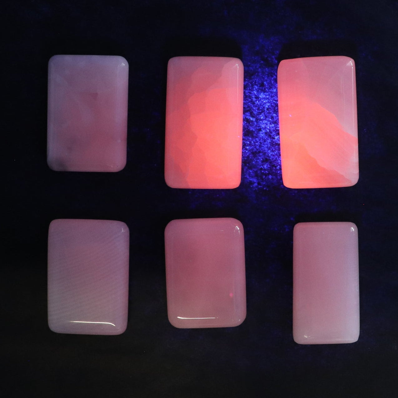 Pink Mangano Calcite Rectangles Set of 12