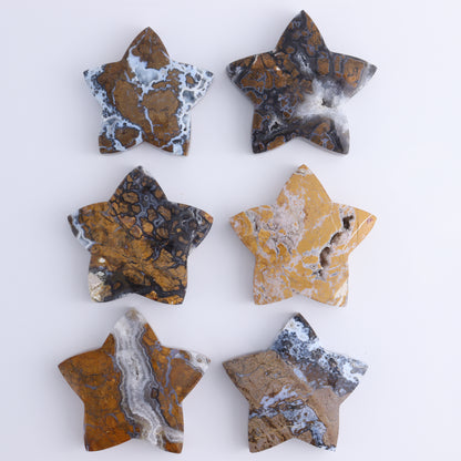 Brecciated Jasper Stars Set of 6 - Expert Wholesale and Supplier of Wholesale Crystals & Bulk Gemstones, ["Brecciated Jasper","Indonesia","stars"]
