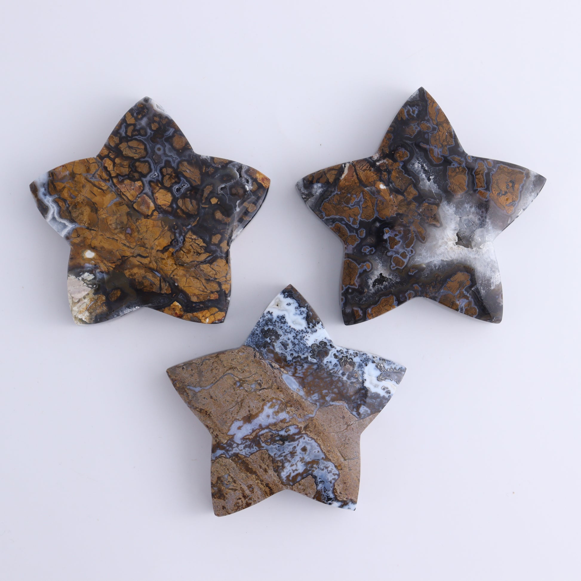 Brecciated Jasper Stars Set of 6 - Expert Wholesale and Supplier of Wholesale Crystals & Bulk Gemstones, ["Brecciated Jasper","Indonesia","stars"]
