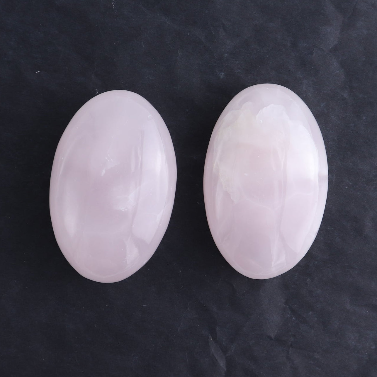 Pink Mangano Calcite Palm Stone Set of 6