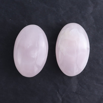 Pink Mangano Calcite Palm Stone Set of 6