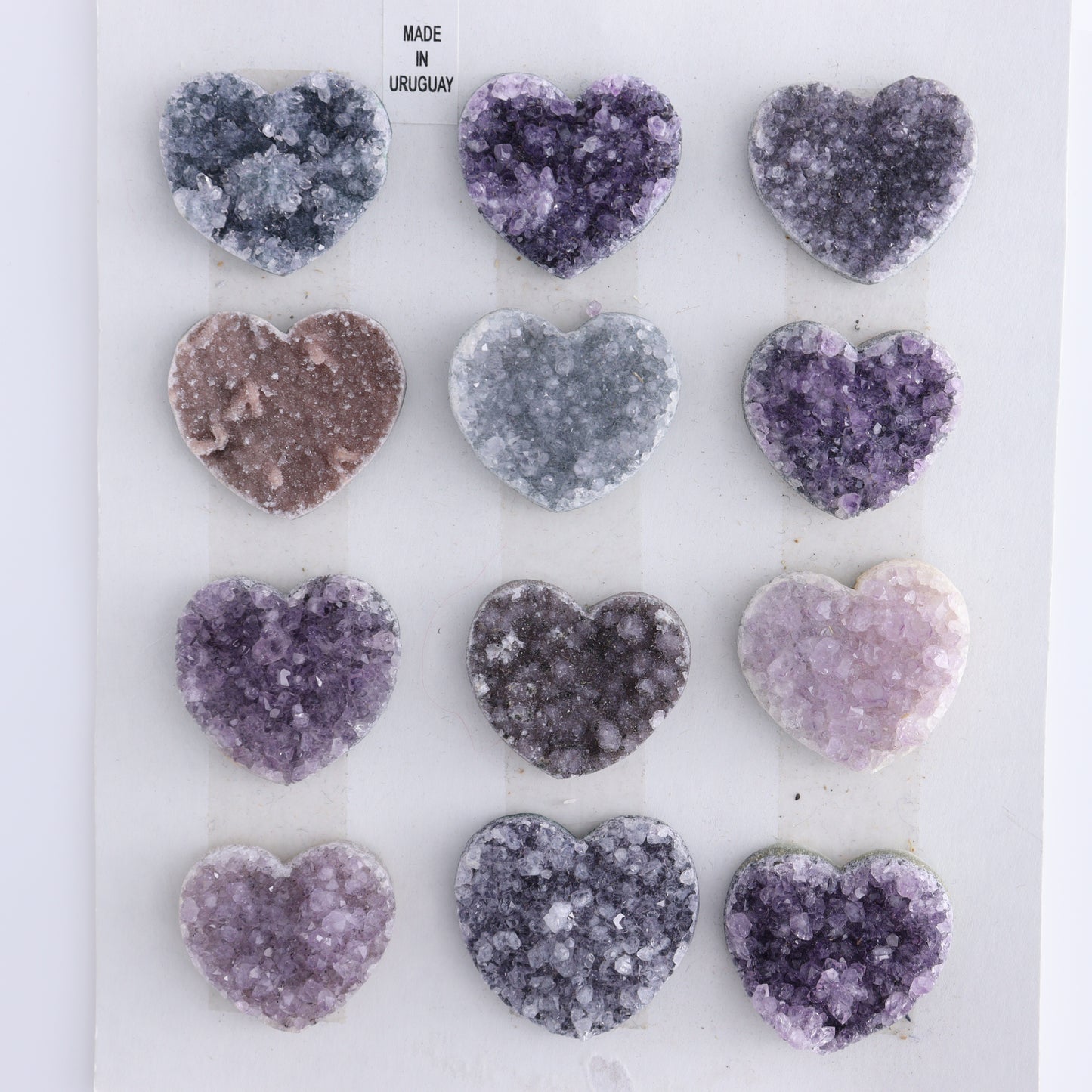 Uruguay Amethyst Hearts Cabs Set of 12 - Expert Wholesale and Supplier of Wholesale Crystals & Bulk Gemstones, ["Amethyst","Cabs","close_70","Hearts","Uruguay"]