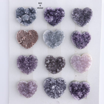 Uruguay Amethyst Hearts Cabs Set of 12 - Expert Wholesale and Supplier of Wholesale Crystals & Bulk Gemstones, ["Amethyst","Cabs","close_70","Hearts","Uruguay"]