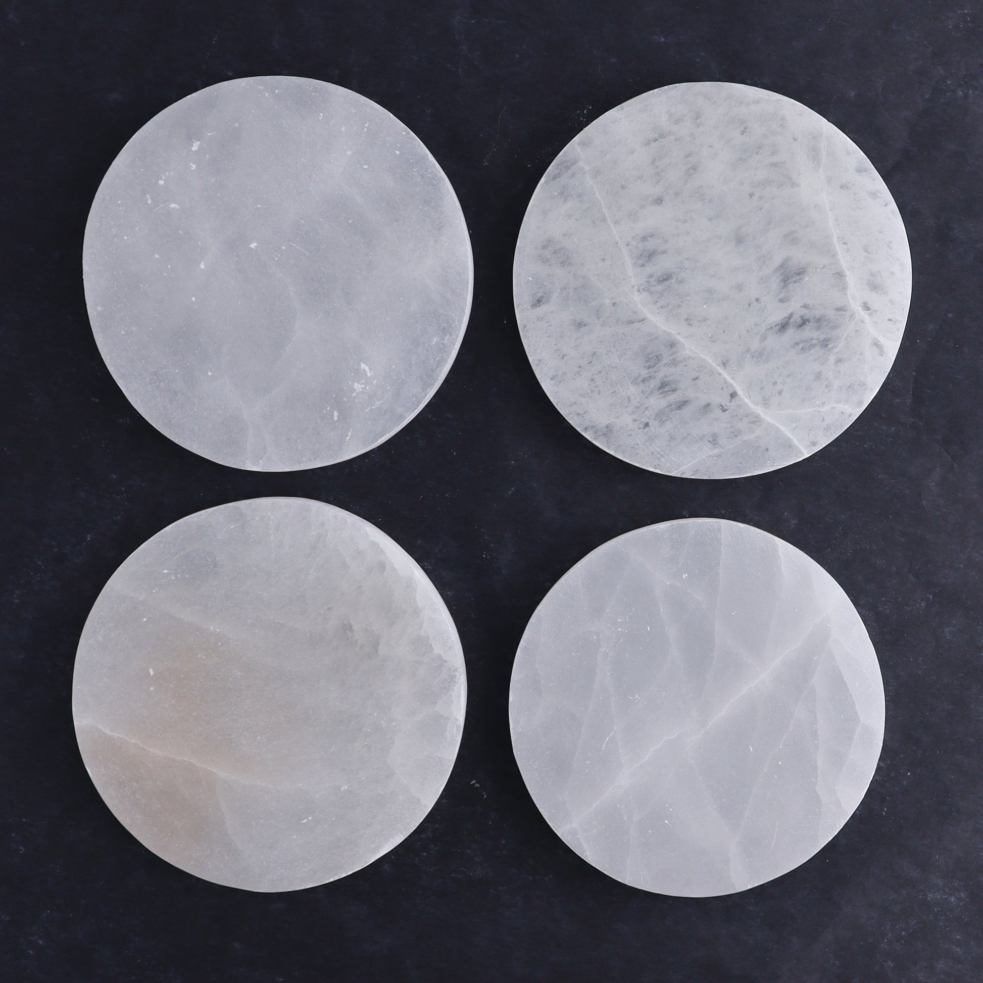One Selenite (Satin Spar) Round Charging Plate - Expert Wholesale and Supplier of Wholesale Crystals & Bulk Gemstones, ["close_30","Morocco","Round Dish","Selenite"]