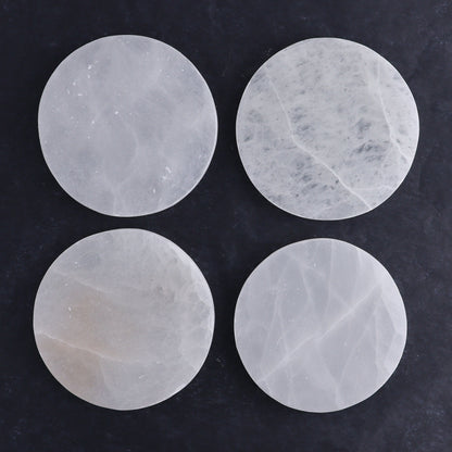 One Selenite (Satin Spar) Round Charging Plate - Expert Wholesale and Supplier of Wholesale Crystals & Bulk Gemstones, ["close_30","Morocco","Round Dish","Selenite"]