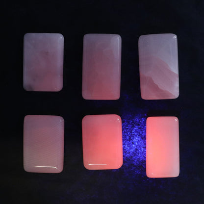 Pink Mangano Calcite Rectangles Set of 12