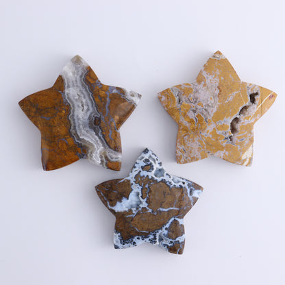 Brecciated Jasper Stars Set of 6 - Expert Wholesale and Supplier of Wholesale Crystals & Bulk Gemstones, ["Brecciated Jasper","Indonesia","stars"]