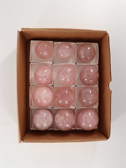 Rose Quartz Spheres Set of 12 - Expert Wholesale and Supplier of Wholesale Crystals & Bulk Gemstones, []