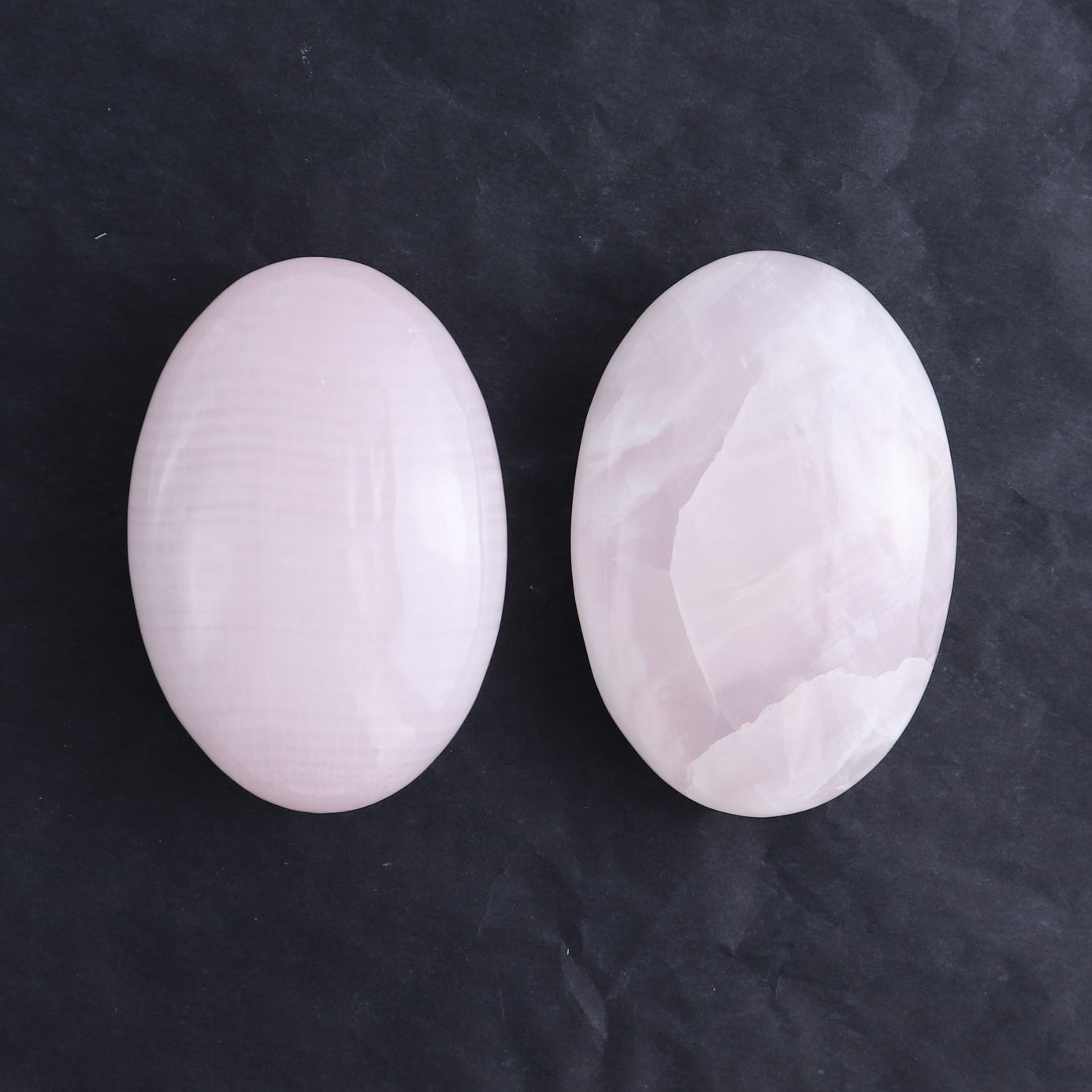 Pink Mangano Calcite Palm Stone Set of 6