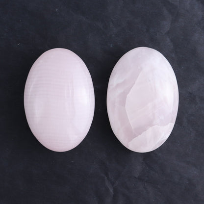 Pink Mangano Calcite Palm Stone Set of 6