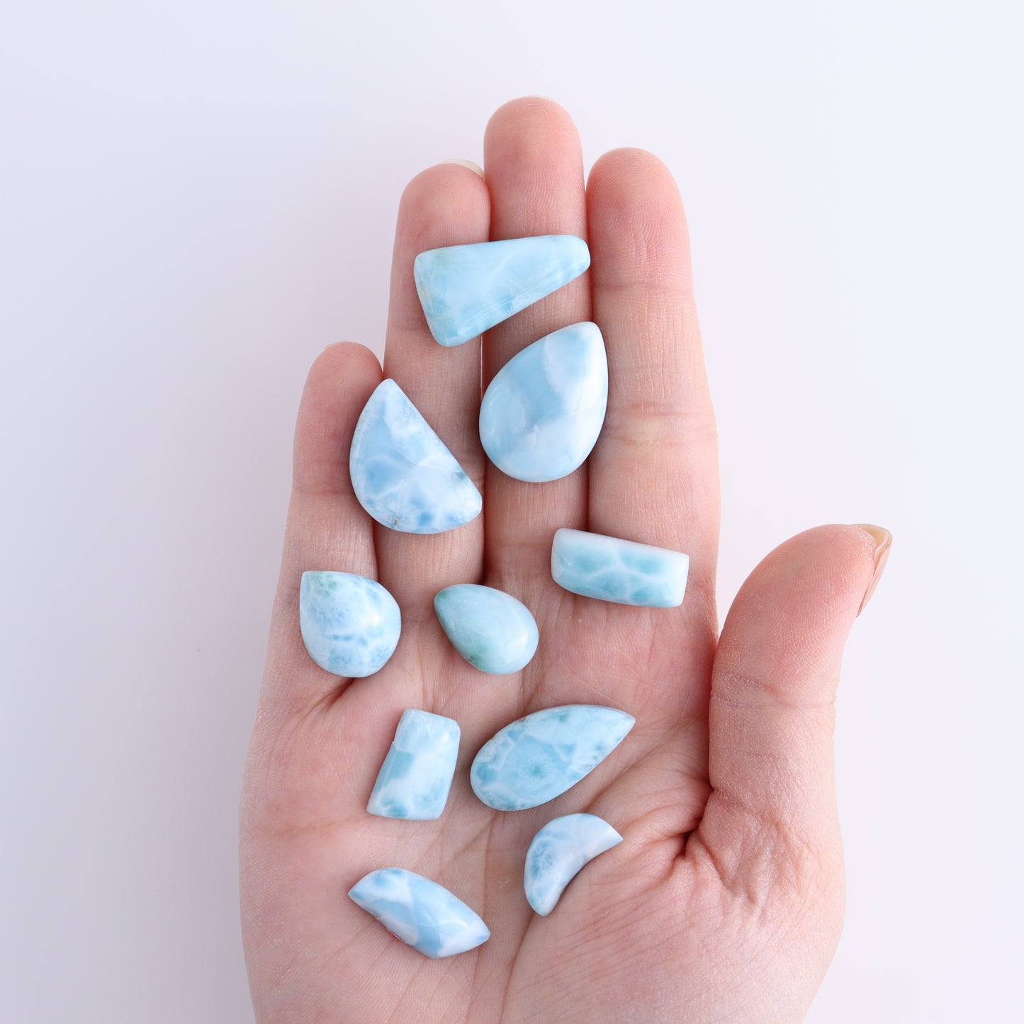 Larmiar Cabs Set of 10 - Expert Wholesale and Supplier of Wholesale Crystals & Bulk Gemstones, ["Cabs","Freeform","Freeforms","Larimar"]