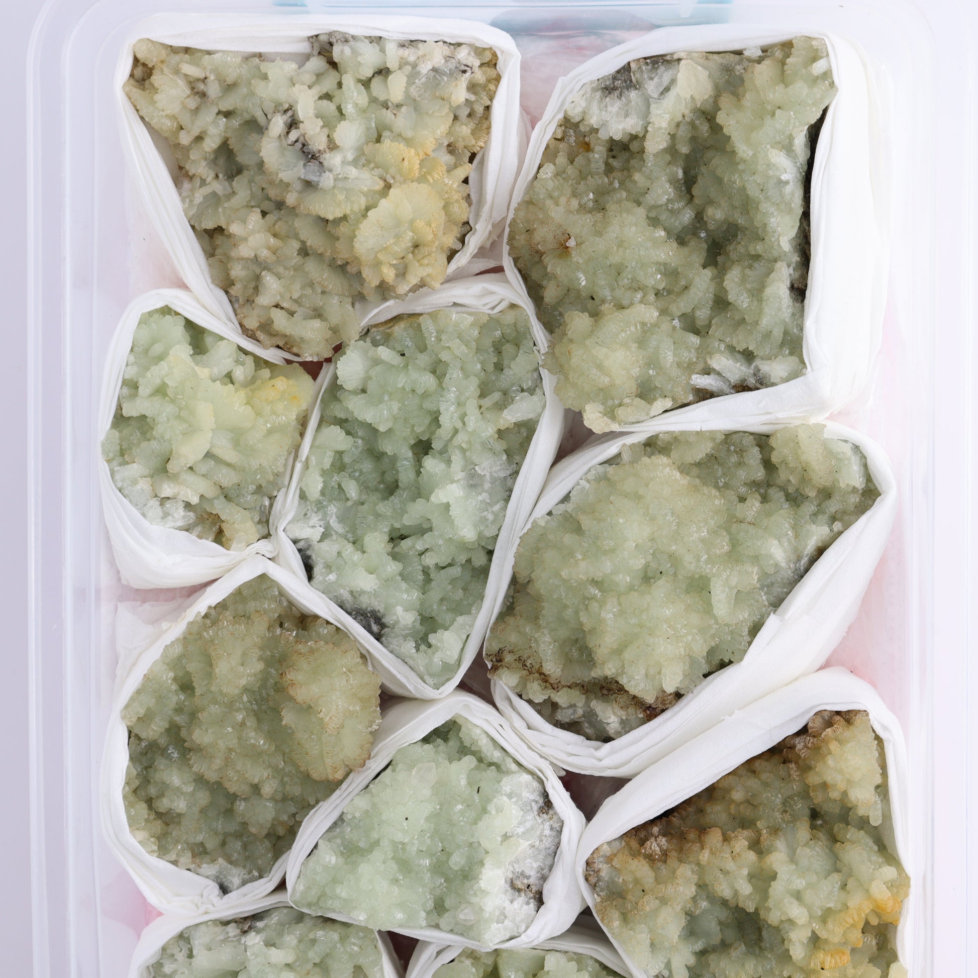 Prehnite Flat from Morocco - Expert Wholesale and Supplier of Wholesale Crystals & Bulk Gemstones, ["Clusters","Flats","Morocco","Prehnite"]