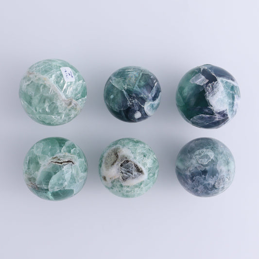 Fluorite Spheres Set of 6 - Expert Wholesale and Supplier of Wholesale Crystals & Bulk Gemstones, ["Fluorite","Mexico","Spheres"]