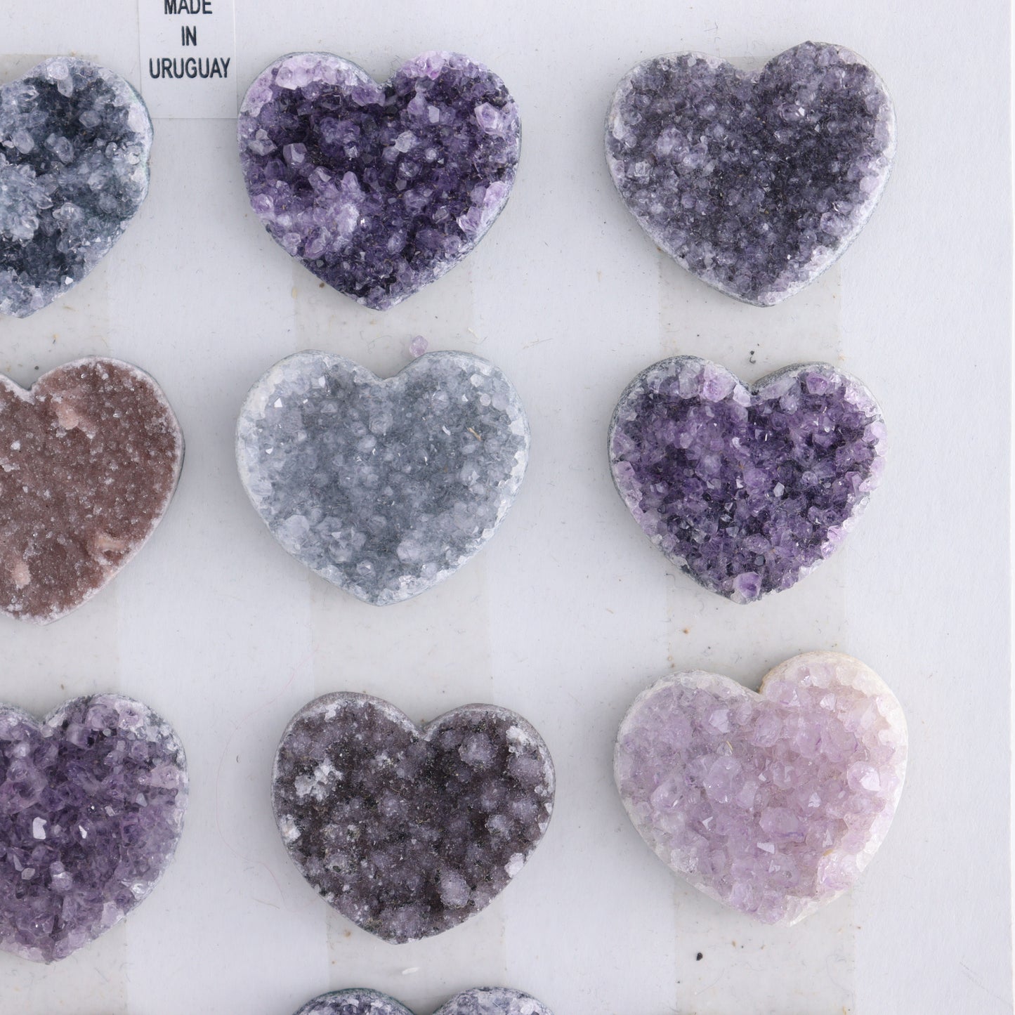 Uruguay Amethyst Hearts Cabs Set of 12 - Expert Wholesale and Supplier of Wholesale Crystals & Bulk Gemstones, ["Amethyst","Cabs","close_70","Hearts","Uruguay"]