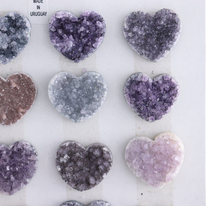 Uruguay Amethyst Hearts Cabs Set of 12 - Expert Wholesale and Supplier of Wholesale Crystals & Bulk Gemstones, ["Amethyst","Cabs","close_70","Hearts","Uruguay"]