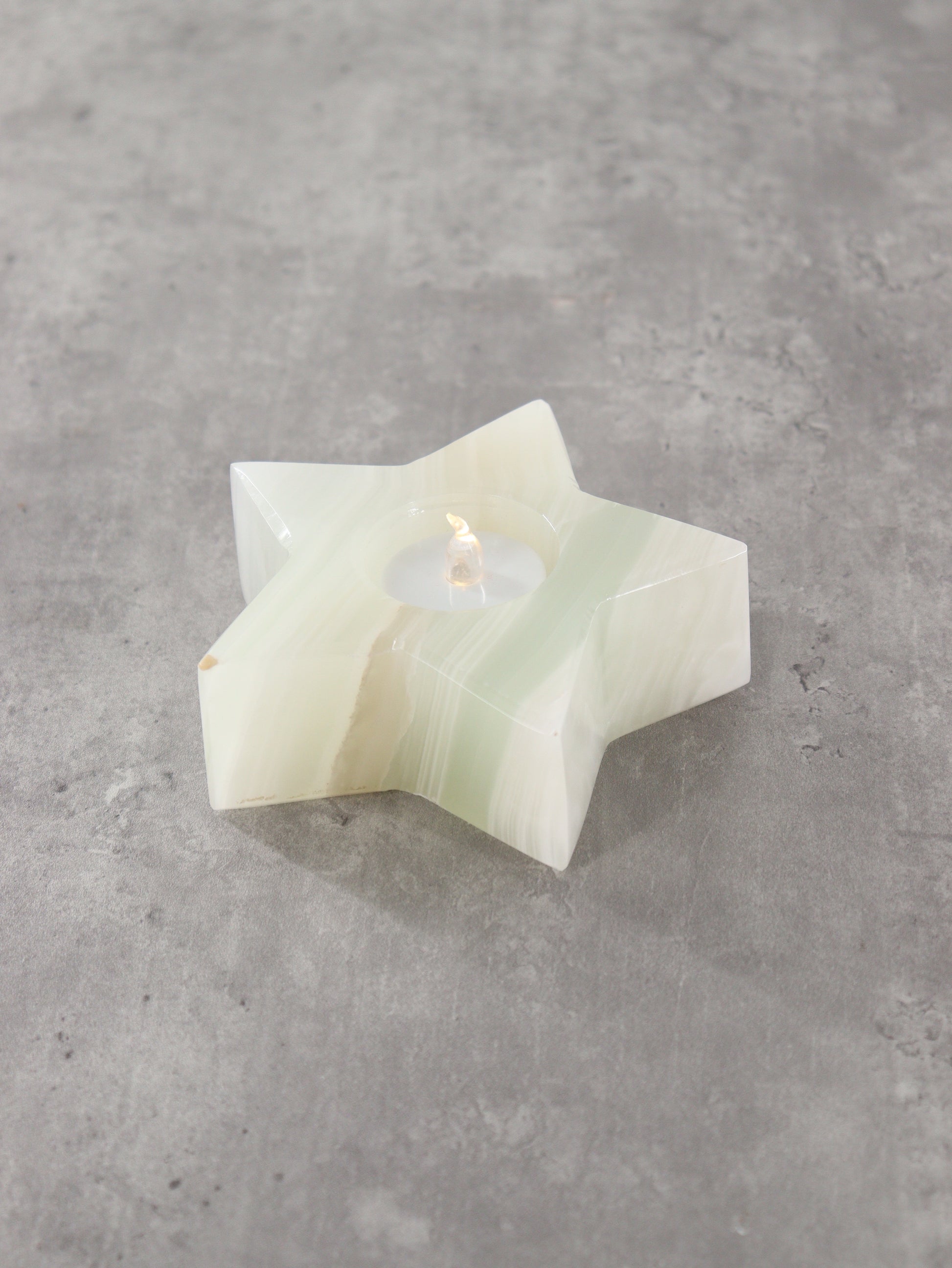 White and Green Onyx Star Candle Holders Set of 4 - Expert Wholesale and Supplier of Wholesale Crystals & Bulk Gemstones, ["Accessories","Candle Holder","Catalog Onyx","Mexico","Onyx"]