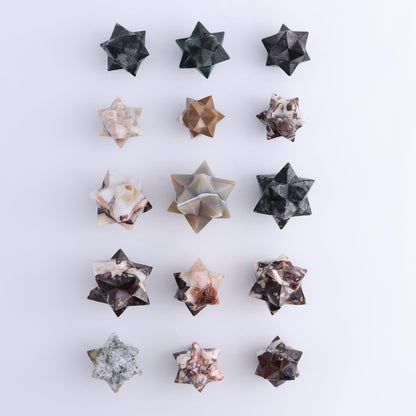 Mixed Stones Stars Set of 15 - Expert Wholesale and Supplier of Wholesale Crystals & Bulk Gemstones, ["jasper","Quartz","Rose Quartz","stars"]