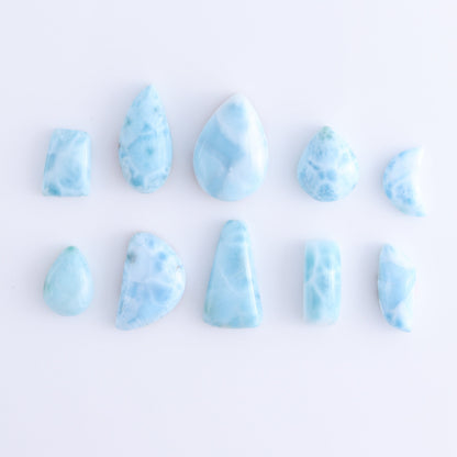 Larmiar Cabs Set of 10 - Expert Wholesale and Supplier of Wholesale Crystals & Bulk Gemstones, ["Cabs","Freeform","Freeforms","Larimar"]