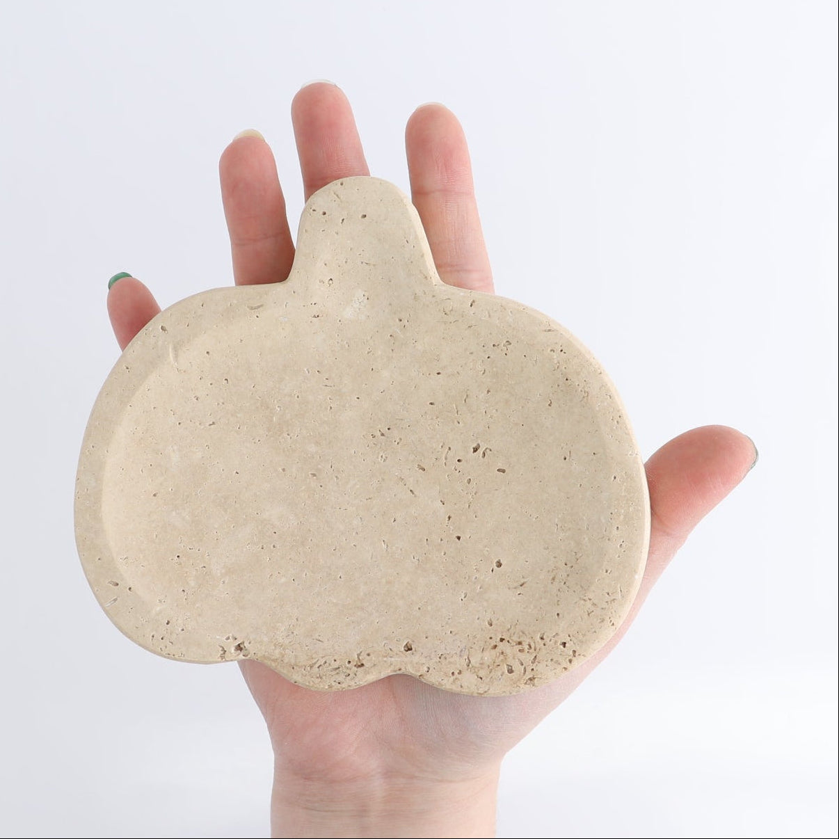 One Travertine Pumpkin Dish