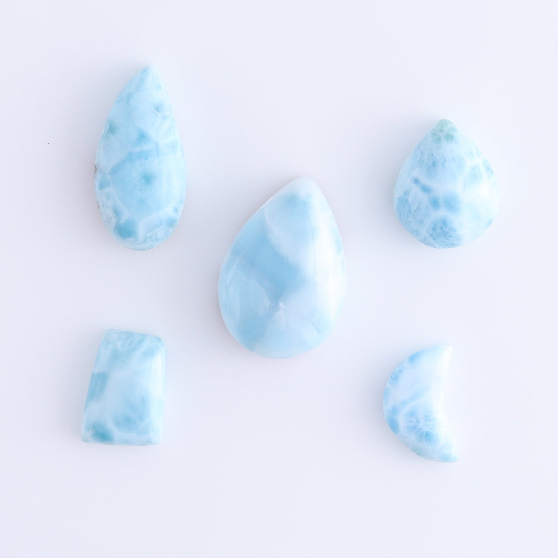 Larmiar Cabs Set of 10 - Expert Wholesale and Supplier of Wholesale Crystals & Bulk Gemstones, ["Cabs","Freeform","Freeforms","Larimar"]