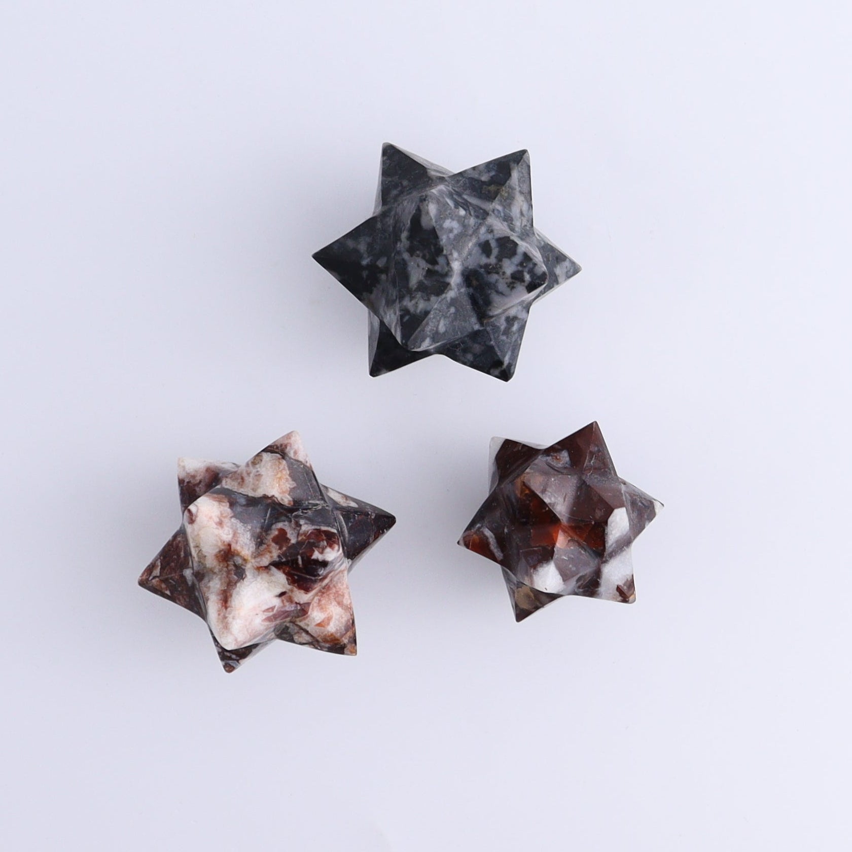 Mixed Stones Stars Set of 15 - Expert Wholesale and Supplier of Wholesale Crystals & Bulk Gemstones, ["jasper","Quartz","Rose Quartz","stars"]