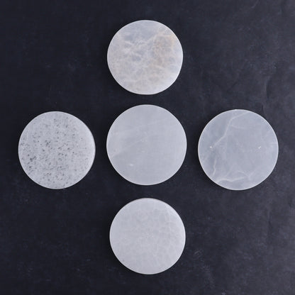 One Selenite (Satin Spar) Round Plate 10 cm - Expert Wholesale and Supplier of Wholesale Crystals & Bulk Gemstones, ["Close_30","Morocco","Round Dish","Selenite"]