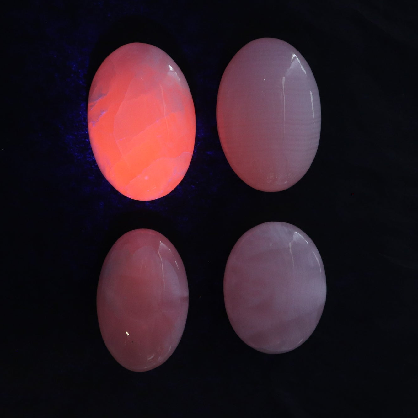 Pink Mangano Calcite Palm Stone Set of 6
