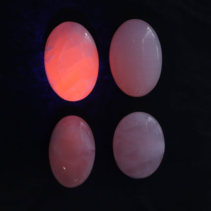 Pink Mangano Calcite Palm Stone Set of 6
