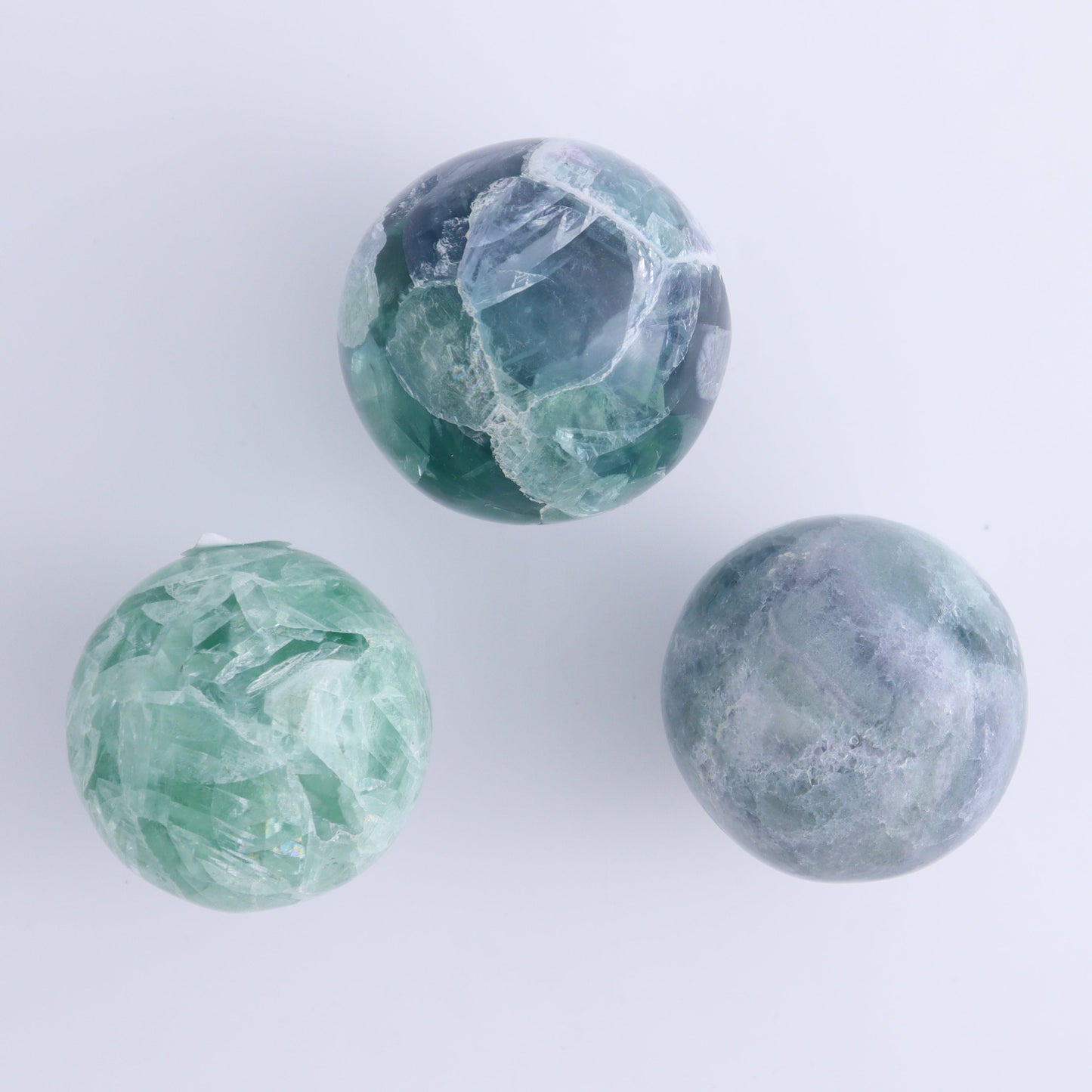Fluorite Spheres Set of 6 - Expert Wholesale and Supplier of Wholesale Crystals & Bulk Gemstones, ["Fluorite","Mexico","Spheres"]