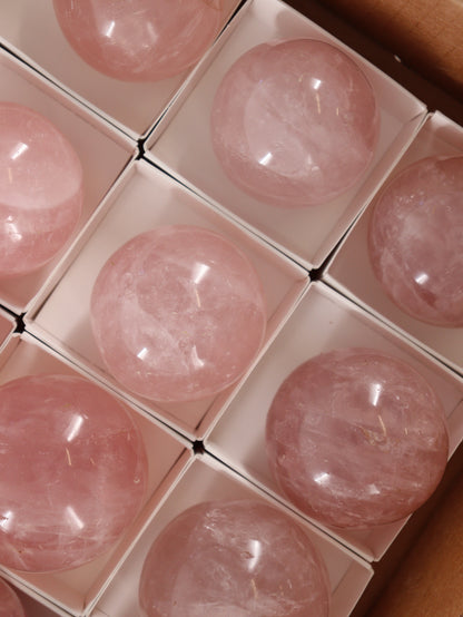 Rose Quartz Spheres Set of 12 - Expert Wholesale and Supplier of Wholesale Crystals & Bulk Gemstones, []