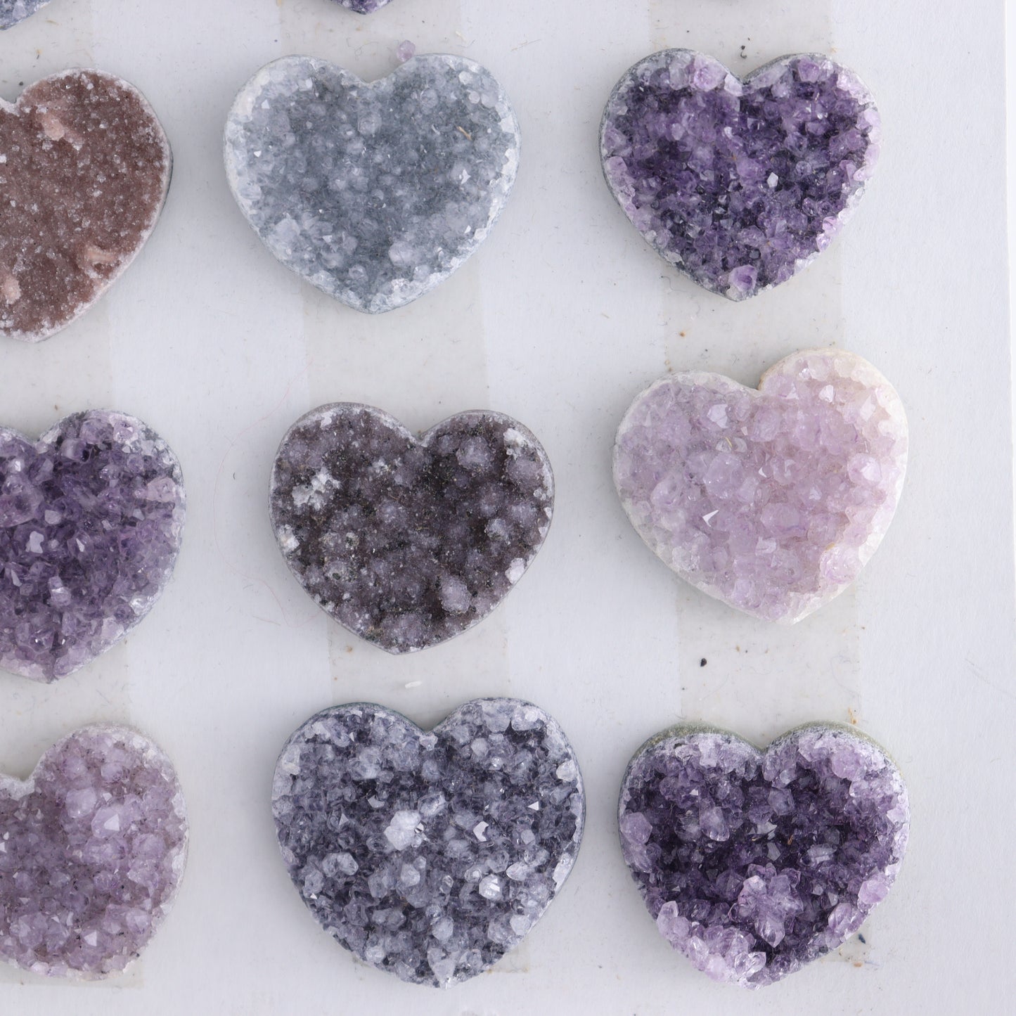 Uruguay Amethyst Hearts Cabs Set of 12 - Expert Wholesale and Supplier of Wholesale Crystals & Bulk Gemstones, ["Amethyst","Cabs","close_70","Hearts","Uruguay"]