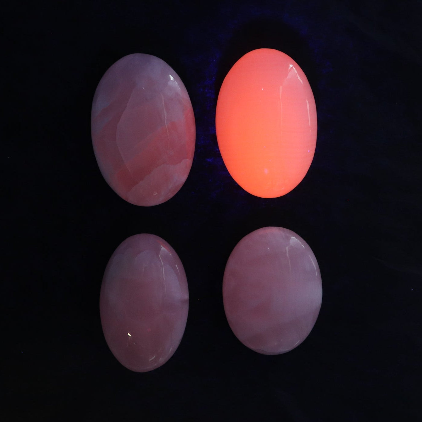 Pink Mangano Calcite Palm Stone Set of 6