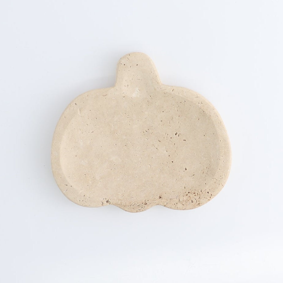 One Travertine Pumpkin Dish