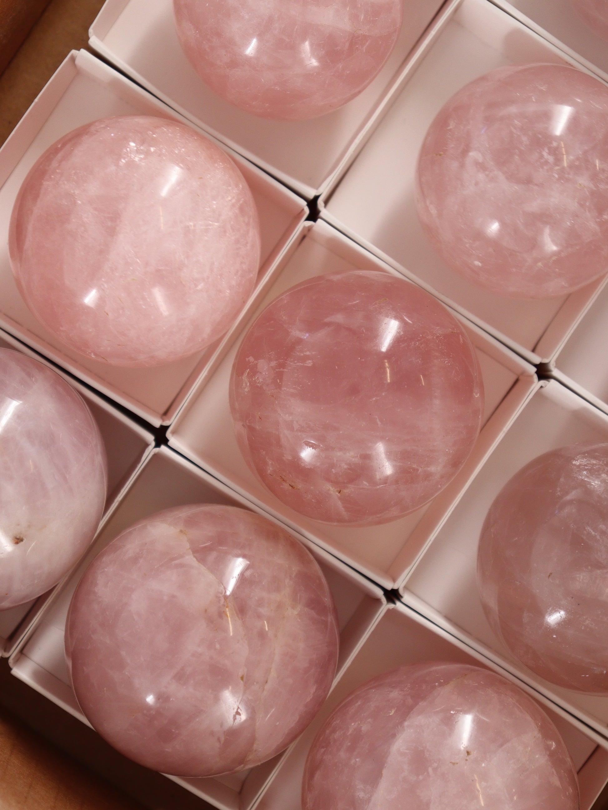 Rose Quartz Spheres Set of 12 - Expert Wholesale and Supplier of Wholesale Crystals & Bulk Gemstones, []