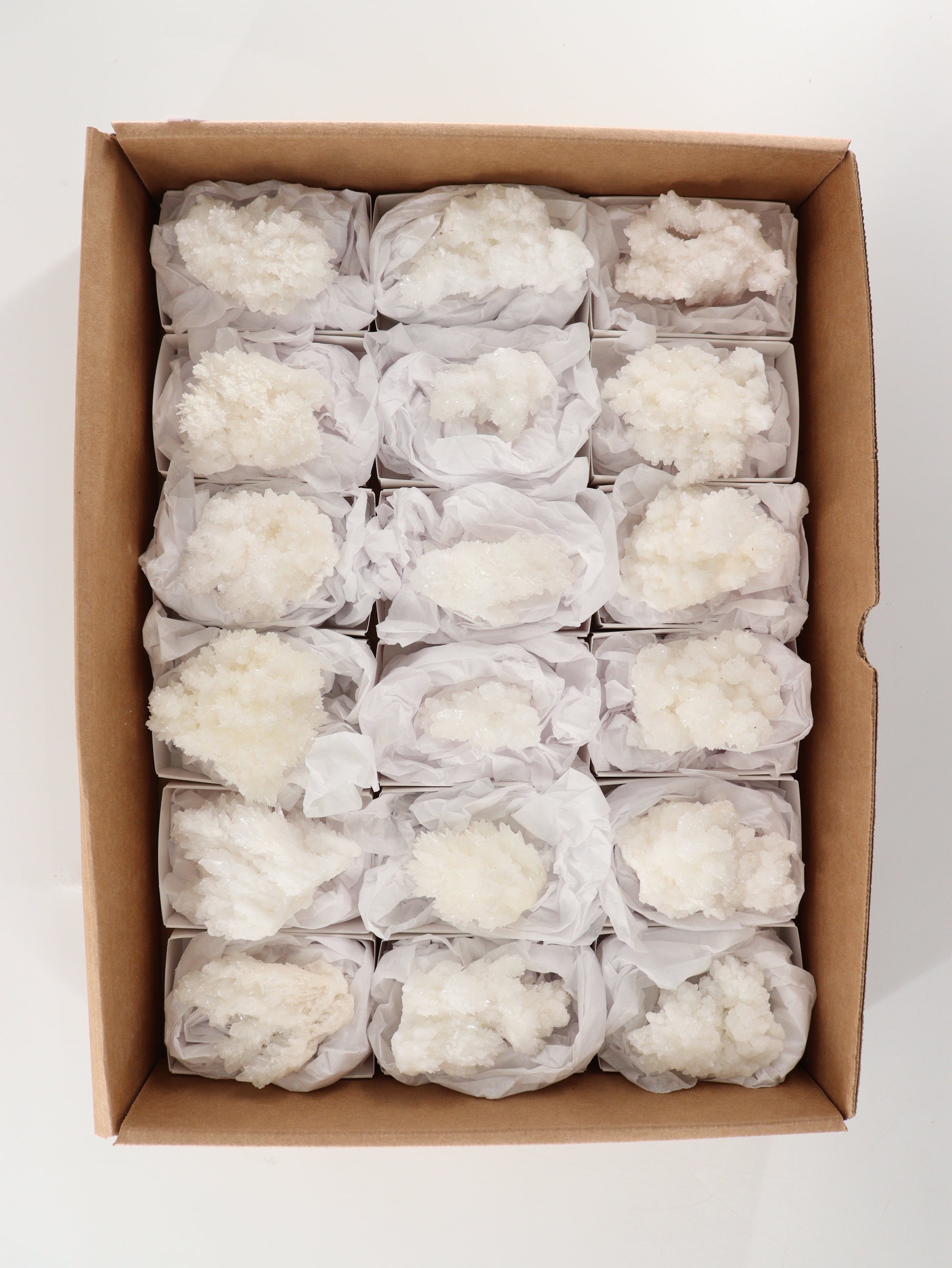 Aragonite Clusters Set of 18 - Expert Wholesale and Supplier of Wholesale Crystals & Bulk Gemstones, []