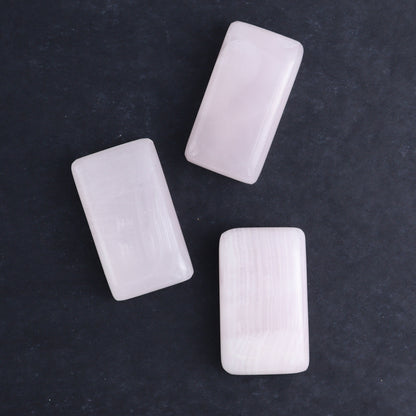 Pink Mangano Calcite Rectangles and Hearts Set of 6 - Expert Wholesale and Supplier of Wholesale Crystals & Bulk Gemstones, ["Calcite","Hearts","Madagascar","Pink Calcite","Rectangle"]