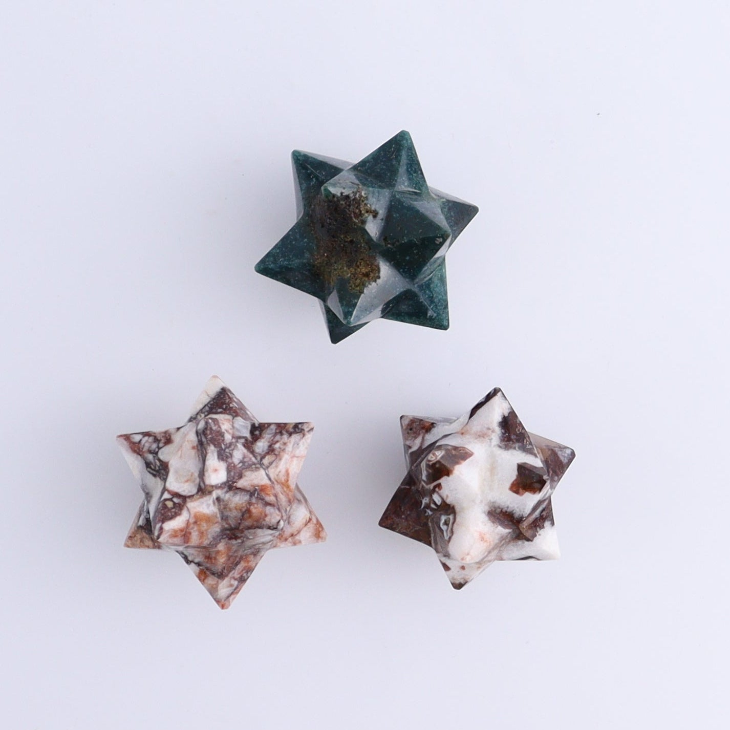 Mixed Stones Stars Set of 15 - Expert Wholesale and Supplier of Wholesale Crystals & Bulk Gemstones, ["jasper","Quartz","Rose Quartz","stars"]
