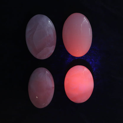 Pink Mangano Calcite Palm Stone Set of 6