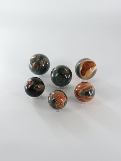 Polychrome Jasper Spheres Set of 6 - Expert Wholesale and Supplier of Wholesale Crystals & Bulk Gemstones, []