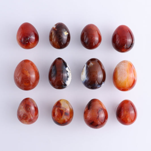 Carnelian Eggs Set of 12 - Expert Wholesale and Supplier of Wholesale Crystals & Bulk Gemstones, ["carnelian","Eggs","Madagascar"]