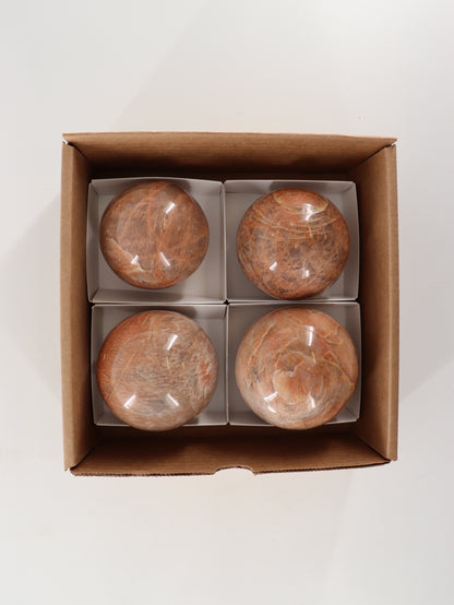 Peach Moonstone Spheres Set of 4 - Expert Wholesale and Supplier of Wholesale Crystals & Bulk Gemstones, []