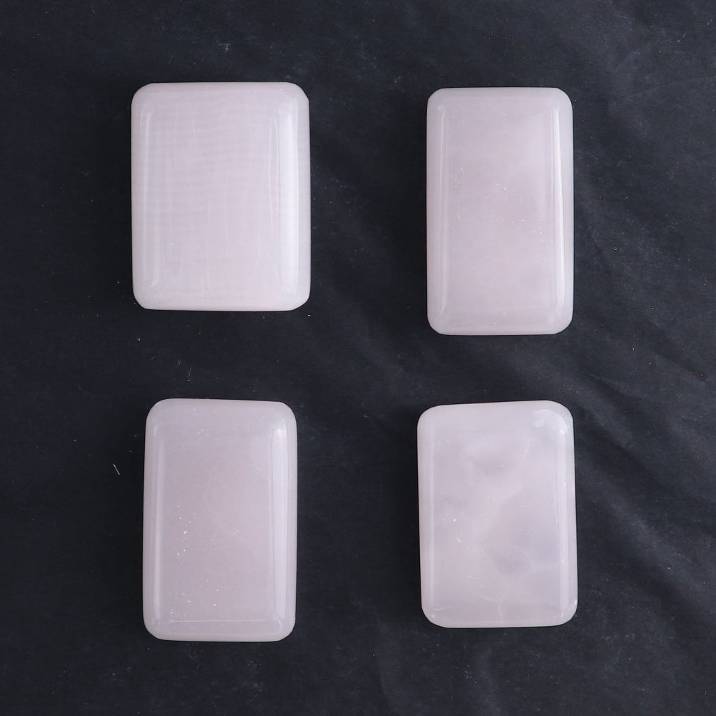 Pink Mangano Calcite Rectangles Set of 12