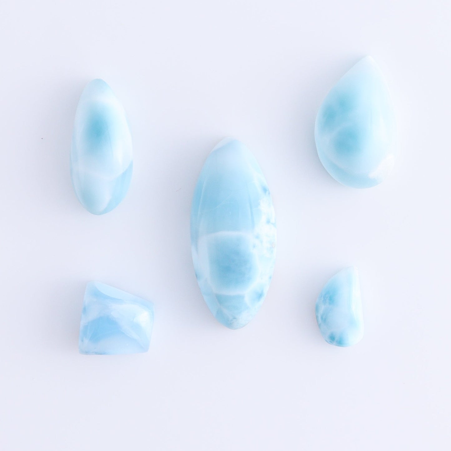 Larmiar Cabs Set of 10 - Expert Wholesale and Supplier of Wholesale Crystals & Bulk Gemstones, ["Cabs","Freeform","Freeforms","Larimar"]